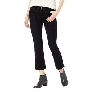 J Brand Selena skinny bootcut crop black corduroy pants women new 24